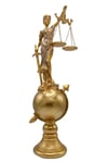 YunanistanDünyadan HediyelerDNY-HDY2894Keskin Hediyelik Eşya Ve TekstilThemis Adalet Terazisi Heykeli ve Dünya Biblo Gold 37cm