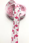 Flamingo Desenli  Grogren Kurdela 2,5 cm 1 adet 