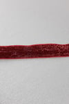 Kırmızı Simli Kadife Kurdele 1,5 cm