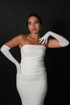 Lycra Sendi Fabric Long Gloves