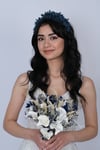 Nilsu Boncuklu Gelin Tacı Saç ve Türban Aksesuarı
