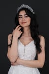 Nilsu Boncuklu Gelin Tacı Saç ve Türban Aksesuarı