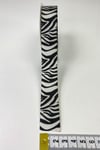 Zebra Desen Baskılı Grogren Kurdele 