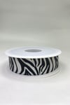 Zebra Desen Baskılı Grogren Kurdele 