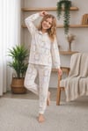 10-11 Yaş Kız Çocuk Düğmeli Pijama Takım