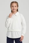 11-15 Yaş Kız Çocuk Gömlek Yakalı Sweat