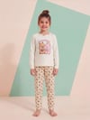 2-6 Yaş Kız Çocuk Baskılı Pijama Takım
