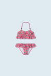 2-9 Yaş Kız Çocuk Fırfırlı Bikini Set