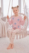 6-11 Yaş Kız Çocuk Yıldızlı Pijama Takımı