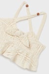 8-14 Yaş Kız Çocuk İşlemeli Crop Top