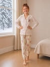 9-13 Yaş Kız Çocuk Düğmeli Pijama Takım