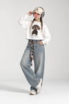 9-15 Yaş Kız Çocuk Bol Paşa Denim Pantolon