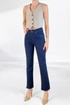 PantolonLacarino Mini Flare Paçası Geniş Püsküllü Kadın Kot PantolonLACARİNO477327403