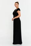 AbiyeDoridorca V Yaka Pliseli Tokalı Uzun AbiyeMarkasız5041600BB7135