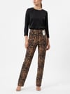 PantolonMy Style Evla Leopar Desenli Boru Paça Kadın  PantolonMY STYLE472710714