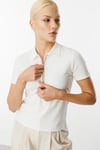 Yeni SezonOn Fashion BLUZ POLO YAKA YAKASI TAŞLI VE FERMUARLI KISA KOLON FASHION4812751382
