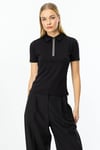 Yeni SezonOn Fashion BLUZ POLO YAKA YAKASI TAŞLI VE FERMUARLI KISA KOLON FASHION4812751382