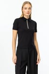 Yeni SezonOn Fashion BLUZ POLO YAKA YAKASI TAŞLI VE FERMUARLI KISA KOLON FASHION4812751382