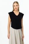 2025 YAZOn Fashion BLUZ V YAKA KISA KOLLU ETEK UCU OVALON FASHION4812751394