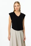 2025 YAZOn Fashion BLUZ V YAKA KISA KOLLU ETEK UCU OVALON FASHION4812751394