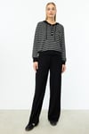 2025 İLKBAHAROn Fashion ÇİZGİLİ KAPŞONLU UZUN KOL SWEATON FASHION4812756360