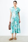2025 İLKBAHAROn Fashion ELBİSE BELİ DİKİŞLİ KUŞAKLI GÖMLEK YAKAON FASHION4812754403