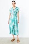 2025 İLKBAHAROn Fashion ELBİSE BELİ DİKİŞLİ KUŞAKLI GÖMLEK YAKAON FASHION4812754403