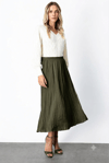 EtekOn Fashion ETEK KIRIŞIK GÖRÜNÜMLÜ BELİ LASTİKLİ MİDİON FASHION5012774209