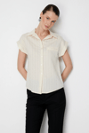 2026 İlkbaharOn Fashion GÖMLEK ÇİZGİLİ KISA KOLON FASHION5012774545