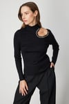 2026 KIŞOn Fashion Omzu Açık Taş Detaylı Triko KazakON FASHION4912760309