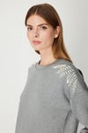 KadınOn Omuzları İncili SweatON FASHION4912766338