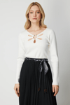 KadınOn Yakası Pencereli Triko KazakON FASHION4912763322
