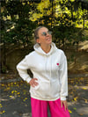 Ekru Kalp Nakışlı Sweat