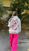 Ekru Kalp Nakışlı Sweat