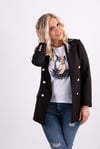 Gold Düğmeli Blazer Ceket
