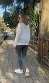 Gri Yüksek Bel Dar Kesim Likralı Jean