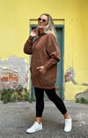 Kanguru Cep Şardonlu Sweatshirt