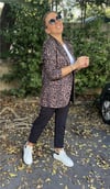 Leopar Desenli Blazer Ceket