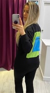 Renkli Cep Detaylı Sweat