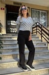 Simli Ajurlu Crop Triko