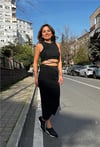Siyah Fitilli Bağlama Detaylı Triko Takım