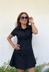 Siyah Kısa Gömlek Elbise