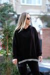 Üç İplik Kapüşonlu Oversize Sweat