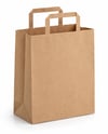Kraft Çanta Flat Saplı 22 x 28 x 12 cm