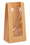 Kraft Pencereli Kese Kağıdı 18 cm x 33 cm x 6 cm