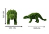 Anqulosaur small Zırhlı Dinozor Figürlü Peyzaj Sanatı - Çelik Konstrüksiyon Yapay Çim Heykeli ve Topiary 140x380x160 cm