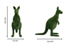 Baby kangaroo Yavru Kanguru Figürlü Peyzaj Sanatı - Çelik Konstrüksiyon Yapay Çim Heykeli ve Topiary 145x155x55 cm
