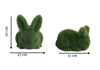 Baby rabbit lying Yatan Yavru Tavşan Figürlü Peyzaj Sanatı - Çelik Konstrüksiyon Yapay Çim Heykeli ve Topiary 50x51x27 cm
