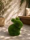 Baby rabbit sitting Oturan Yavru Tavşan Figürlü Peyzaj Sanatı - Çelik Konstrüksiyon Yapay Çim Heykeli ve Topiary 42x24x40 cm