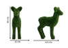 Baby roe deer Sevimli Yavru Karaca Figürlü Peyzaj Sanatı - Çelik Konstrüksiyon Yapay Çim Heykeli ve Topiary 103x86x35 cm